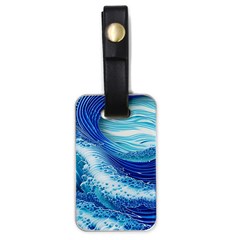 Water Waves Luggage Tag (one Side) by GardenOfOphir