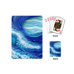 Water Waves Playing Cards Single Design (mini) by GardenOfOphir