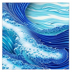 Water Waves Square Satin Scarf (36  X 36 ) by GardenOfOphir