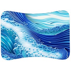 Water Waves Velour Seat Head Rest Cushion by GardenOfOphir