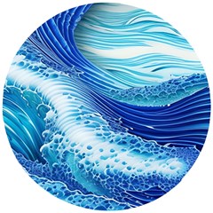 Water Waves Wooden Puzzle Round by GardenOfOphir