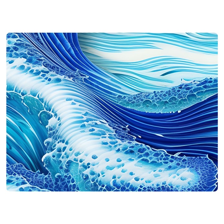 Water Waves Premium Plush Fleece Blanket (Extra Small)