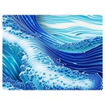 Water Waves Premium Plush Fleece Blanket (Extra Small) 40 x30  Blanket Back