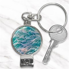 Waves Of The Ocean Ii Nail Clippers Key Chain by GardenOfOphir