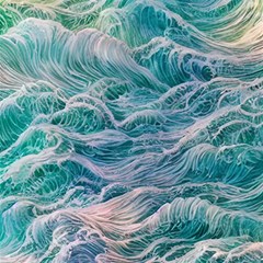 Waves Of The Ocean Ii Play Mat (square) by GardenOfOphir