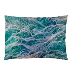 Waves Of The Ocean Ii Pillow Case (two Sides) by GardenOfOphir