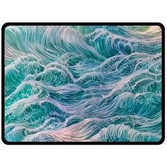 Waves Of The Ocean Ii Fleece Blanket (large) by GardenOfOphir