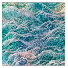 Waves Of The Ocean Ii Square Satin Scarf (36  X 36 ) by GardenOfOphir