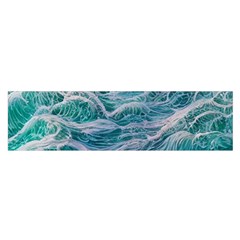 Waves Of The Ocean Ii Oblong Satin Scarf (16  X 60 ) by GardenOfOphir