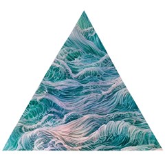 Waves Of The Ocean Ii Wooden Puzzle Triangle by GardenOfOphir