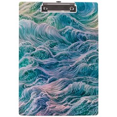 Waves Of The Ocean Ii A4 Acrylic Clipboard by GardenOfOphir