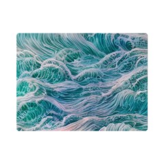 Waves Of The Ocean Ii One Side Premium Plush Fleece Blanket (mini) by GardenOfOphir