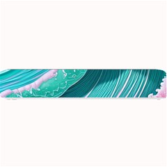 Pink Ocean Waves Small Bar Mat by GardenOfOphir