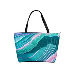 Pink Ocean Waves Classic Shoulder Handbag by GardenOfOphir