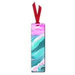 Pink Ocean Waves Small Book Marks Front