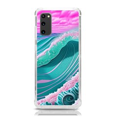 Pink Ocean Waves Samsung Galaxy S20 6 2 Inch Tpu Uv Case by GardenOfOphir