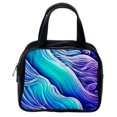 Ocean Waves In Pastel Tones Classic Handbag (one Side) by GardenOfOphir