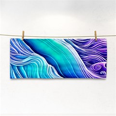 Ocean Waves In Pastel Tones Hand Towel by GardenOfOphir