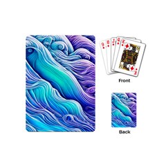 Ocean Waves In Pastel Tones Playing Cards Single Design (mini) by GardenOfOphir