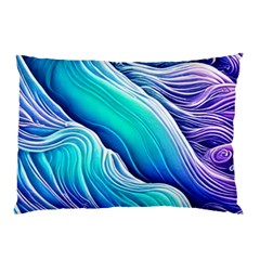 Ocean Waves In Pastel Tones Pillow Case (two Sides) by GardenOfOphir