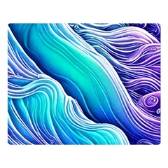 Ocean Waves In Pastel Tones Premium Plush Fleece Blanket (large) by GardenOfOphir