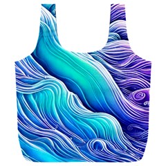 Ocean Waves In Pastel Tones Full Print Recycle Bag (xxxl) by GardenOfOphir