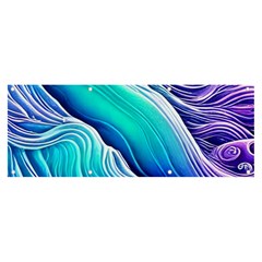 Ocean Waves In Pastel Tones Banner And Sign 8  X 3  by GardenOfOphir