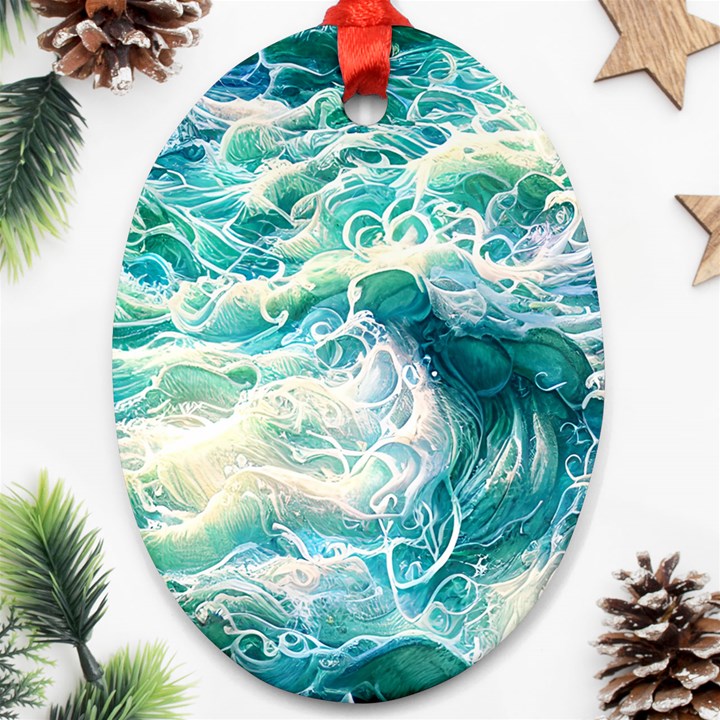 The Endless Sea Oval Ornament (Two Sides)