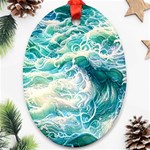 The Endless Sea Oval Ornament (Two Sides) Back