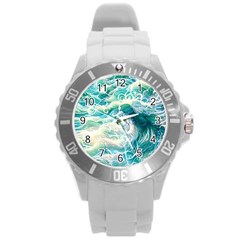 The Endless Sea Round Plastic Sport Watch (l) by GardenOfOphir