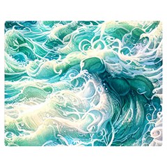 The Endless Sea One Side Premium Plush Fleece Blanket (medium) by GardenOfOphir