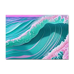 Pink Ocean Waves Sticker A4 (100 Pack) by GardenOfOphir