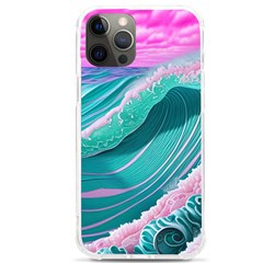 Pink Ocean Waves Iphone 12 Pro Max Tpu Uv Print Case