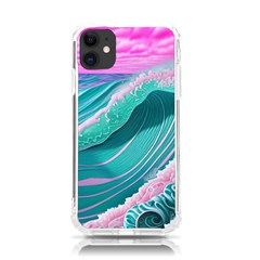 Pink Ocean Waves Iphone 11 Tpu Uv Print Case