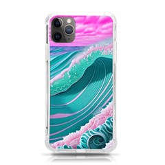 Pink Ocean Waves Iphone 11 Pro Max 6 5 Inch Tpu Uv Print Case by GardenOfOphir