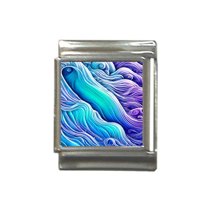 Ocean Waves In Pastel Tones Italian Charm (13mm)