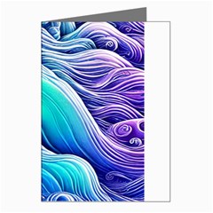 Ocean Waves In Pastel Tones Greeting Cards (pkg Of 8) by GardenOfOphir