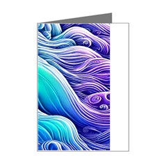 Ocean Waves In Pastel Tones Mini Greeting Card by GardenOfOphir