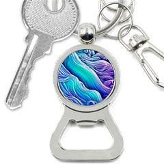 Ocean Waves In Pastel Tones Bottle Opener Key Chain by GardenOfOphir