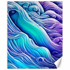 Ocean Waves In Pastel Tones Canvas 16  X 20  by GardenOfOphir