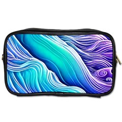 Ocean Waves In Pastel Tones Toiletries Bag (one Side) by GardenOfOphir