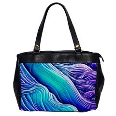 Ocean Waves In Pastel Tones Oversize Office Handbag by GardenOfOphir