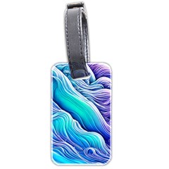 Ocean Waves In Pastel Tones Luggage Tag (two Sides) by GardenOfOphir