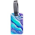 Ocean Waves In Pastel Tones Luggage Tag (two sides) Back