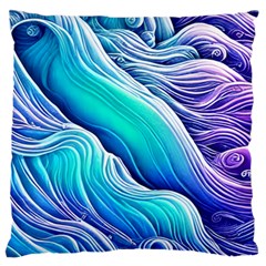 Ocean Waves In Pastel Tones Standard Premium Plush Fleece Cushion Case (two Sides) by GardenOfOphir