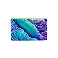 Ocean Waves In Pastel Tones Cosmetic Bag (xs)