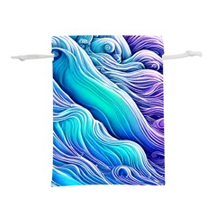 Ocean Waves In Pastel Tones Lightweight Drawstring Pouch (m) by GardenOfOphir