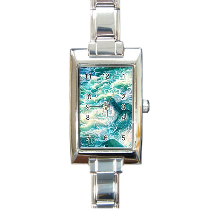 The Endless Sea Rectangle Italian Charm Watch