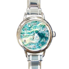 The Endless Sea Round Italian Charm Watch by GardenOfOphir