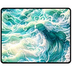 The Endless Sea One Side Fleece Blanket (medium) by GardenOfOphir